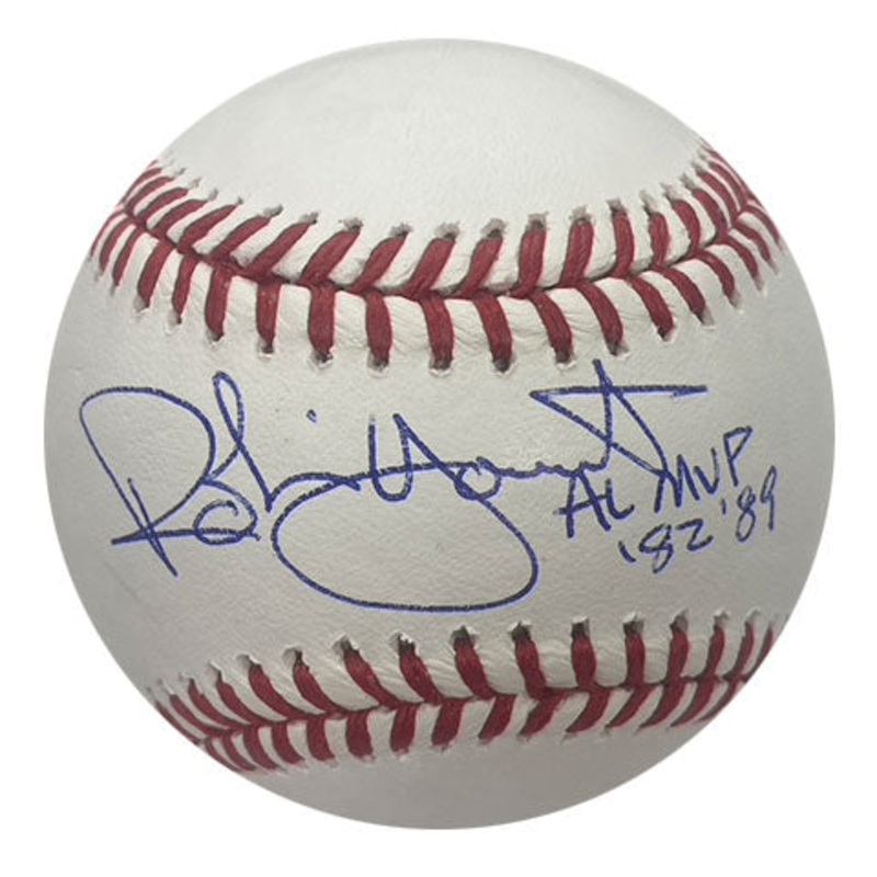 Robin Yount Autographed “1982,1989 AL MVP” Baseball