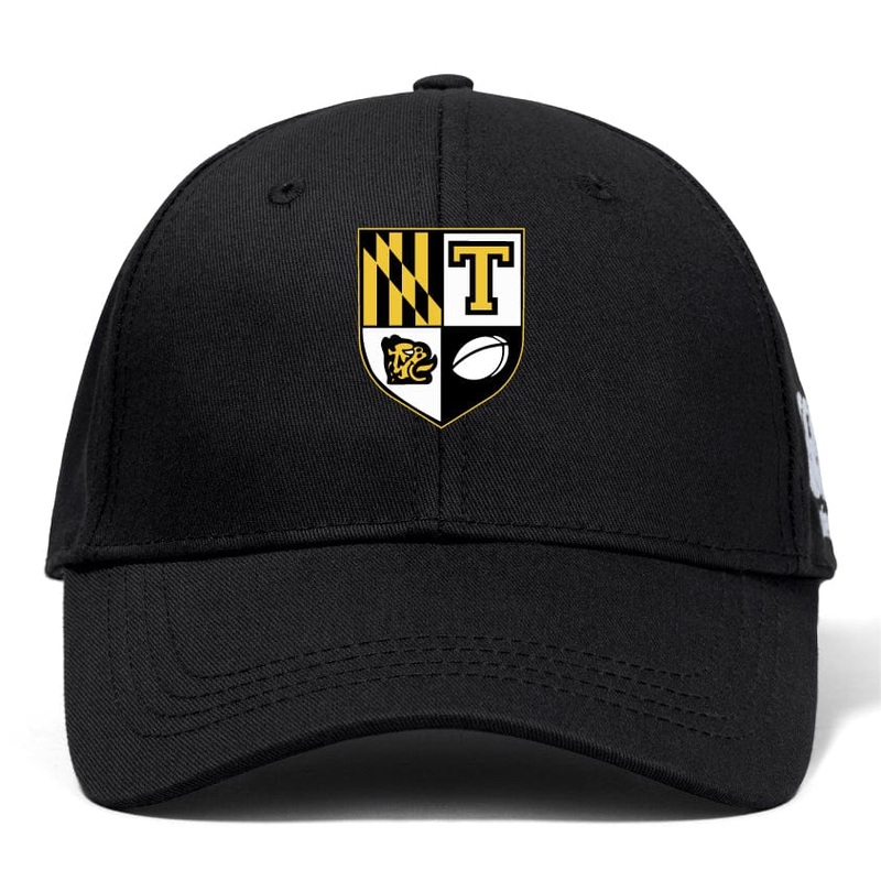 Towson University Rugby Flexfit Drill Cap by Canterbury OS Black