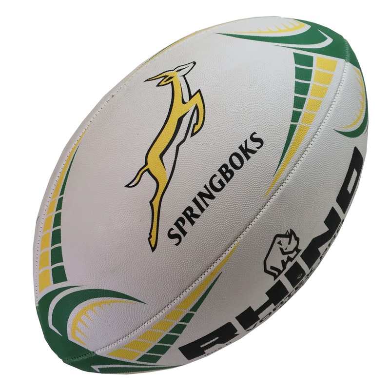 South Africa Springboks Replica Match Ball by Rhino 3 Green/Yellow