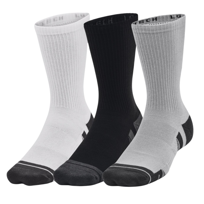 UA Performance Tech Crew Sock 1379512 100 WHITE M