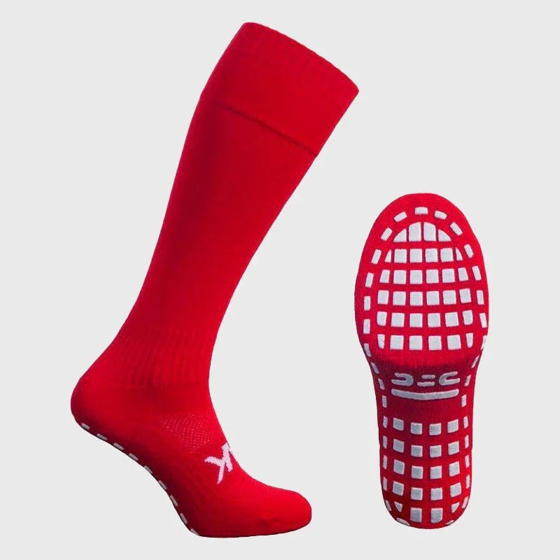 Atak Sports Shox Full Length Grip Socks Red UK 3-5