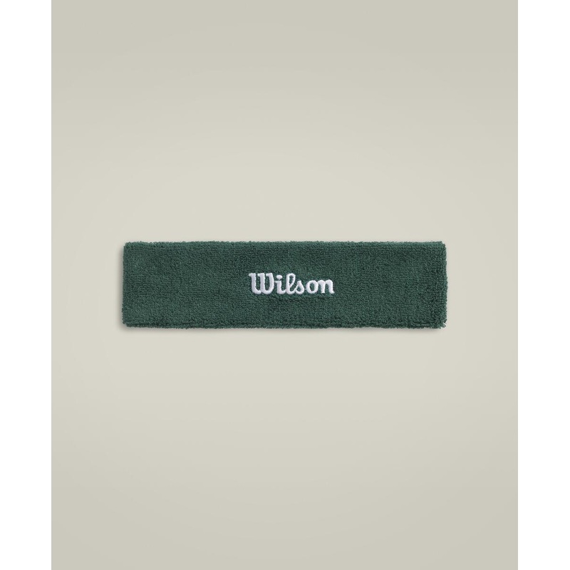 Wilson Terry Logo Headband Unisex – Green Field Green One Size