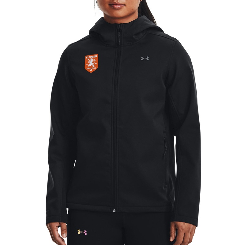 Clemson Rugby Women’s Coldgear Hooded Infrared Jacket Black XS