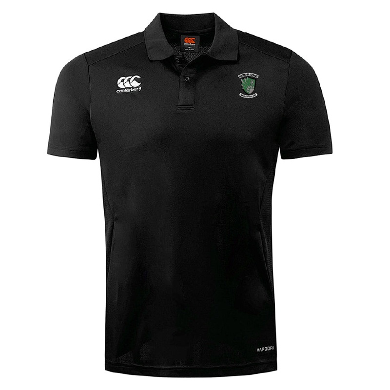 Columbus Kodiaks Full Color Logo Club Dry Polo by Canterbury XS Black
