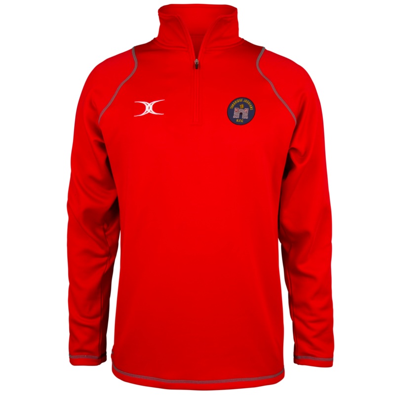Tonbridge Juddians RFC Junior’s Red Quest Mens 1/4 Zip Fleece 5 – 6 Yrs