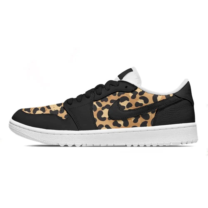 “Shadow Leopard Print” Jordan 1 Golf Shoes Men’s 3.5