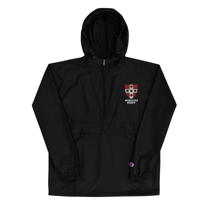 Wesleyan Rugby Champion Packable Jacket Small Black