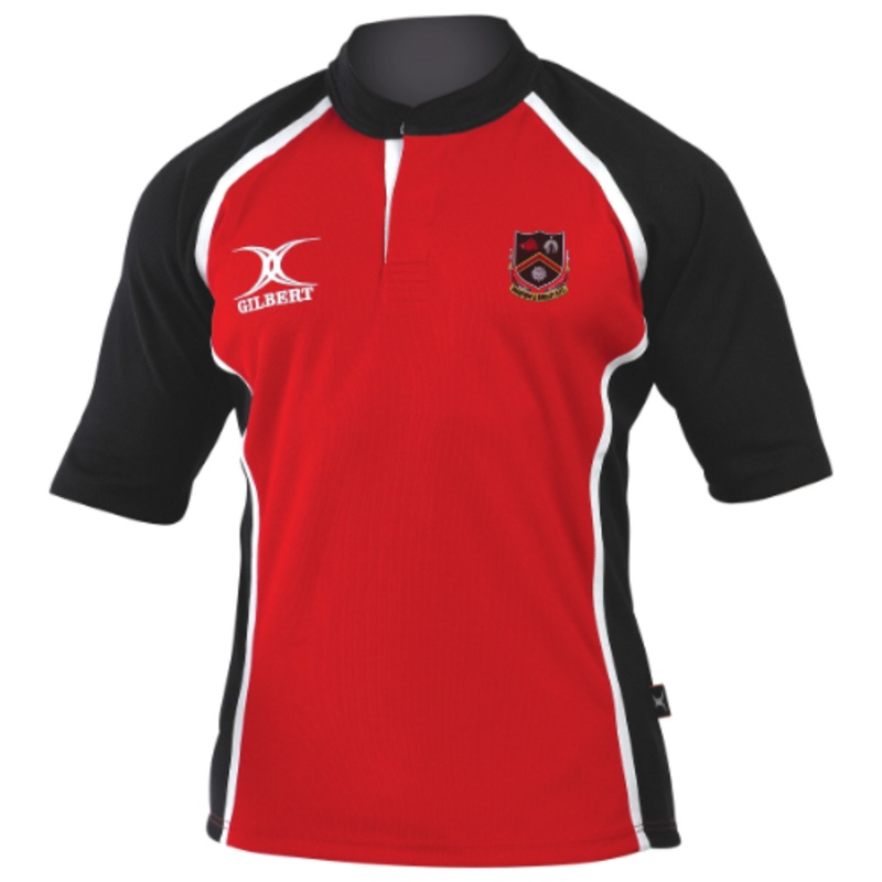 Bradford & Bingley RFC Child’s Red / Black Xact II Two Tone Shirt 5 to 6 Yrs