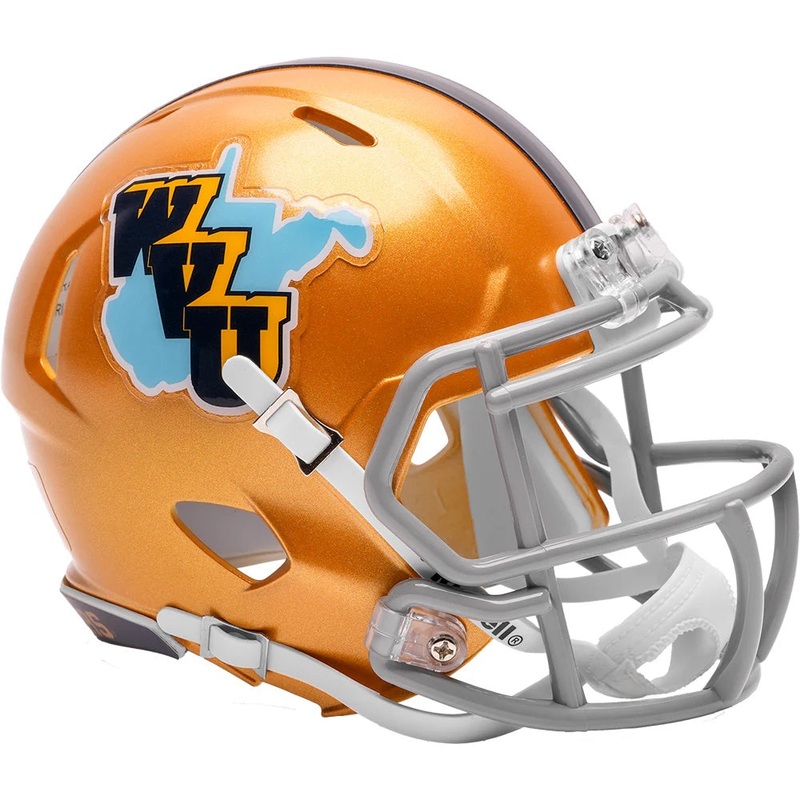 West Virginia Mountaineers Mini Speed Helmet – Gold Throwback