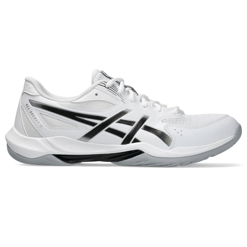 Asics Men’s Gel-Rocket 12 Volleyball Shoes (Wide) White/Black 6
