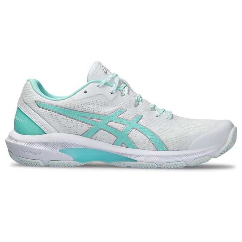 Asics Womens Netburner Shield FF – White/Illuminate Mint US 8