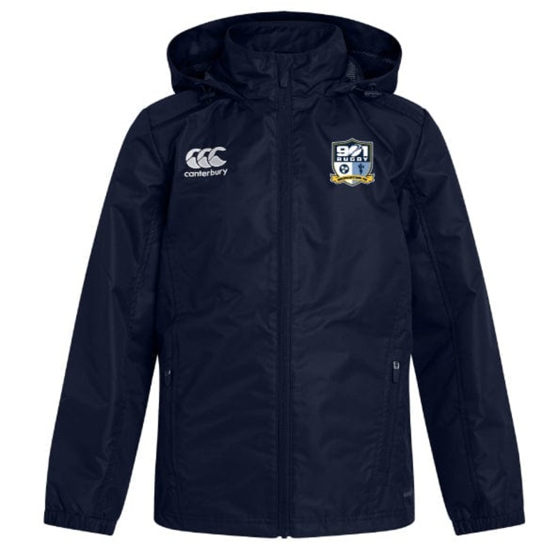 901 Rugby Club Vaposhield Full Zip Rain Jacket by Canterbury XS Navy