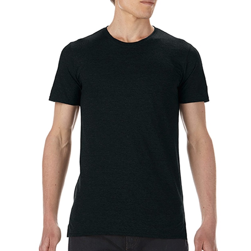 Anvil Men’s Lightweight Long & Lean T-Shirt Black S