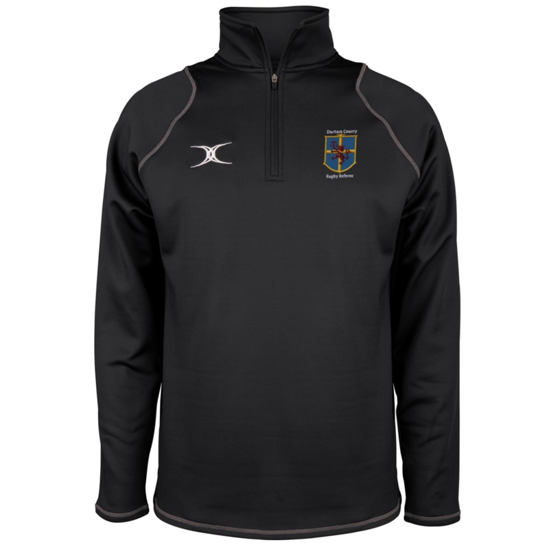 Durham County Rugby Referee Senior’s Black Quest Mens 1/4 Zip Fleece Extra Small