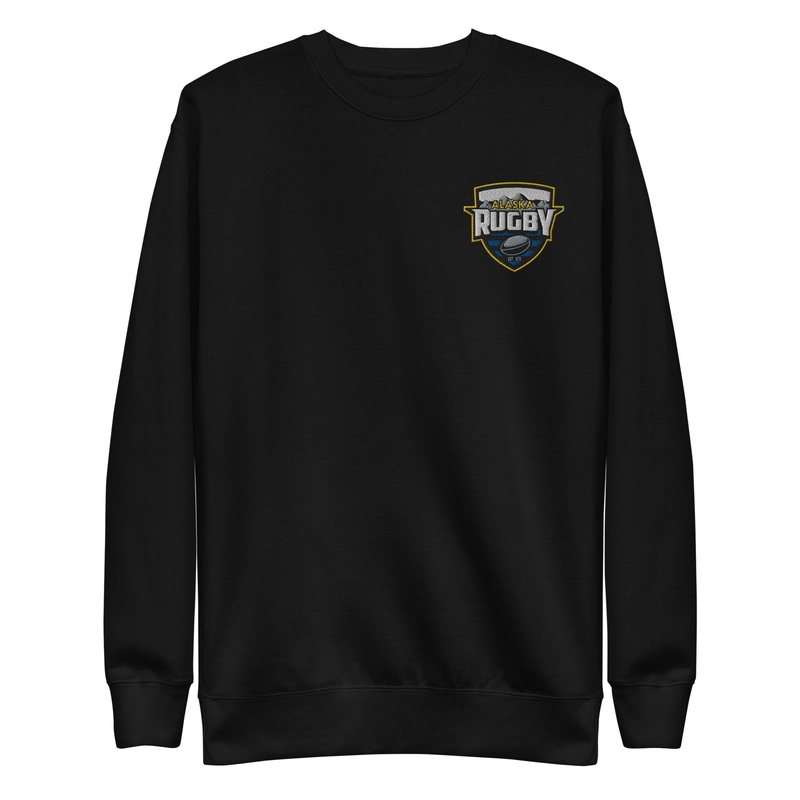 Alaska Rugby Embroidered Crewneck Black S