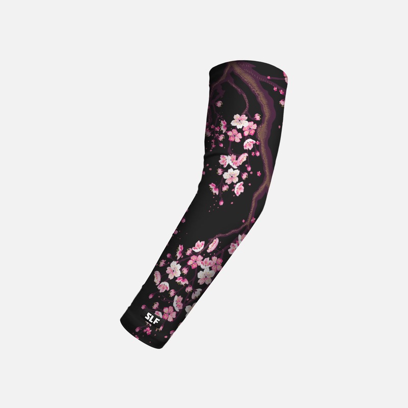 Japanese Blossom Kids Arm Sleeve Slim Black
