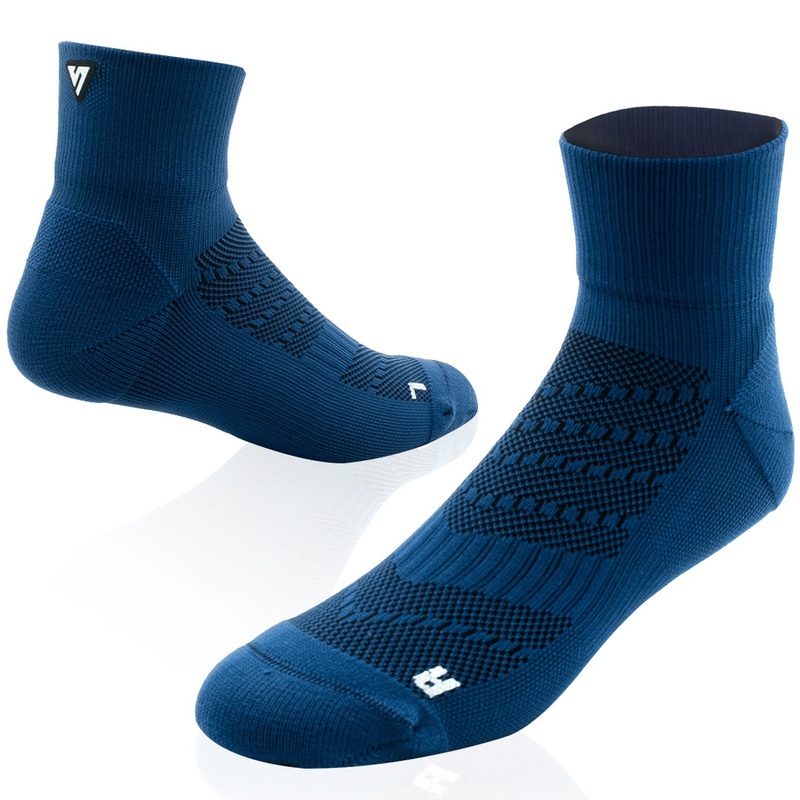 Versus Space Blue Running Quarter Socks – Adult UK Size 4-7