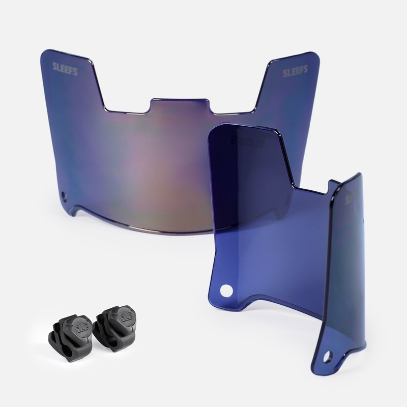 Navy Metallic Gold Helmet Eye-Shield Visor Navy