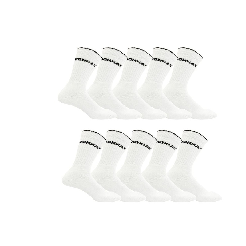 Donnay Crew 10 Pack Sports Socks Lddies Ladies 4-8 White