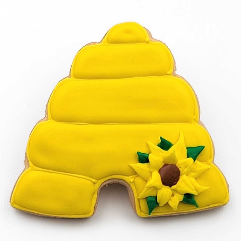 Bee Hive with Flower