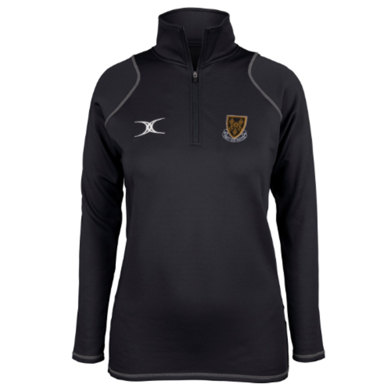 Stockport Grammar School Adult’s Black Quest Ladies 1/4 Zip Fleece – STAFF 8