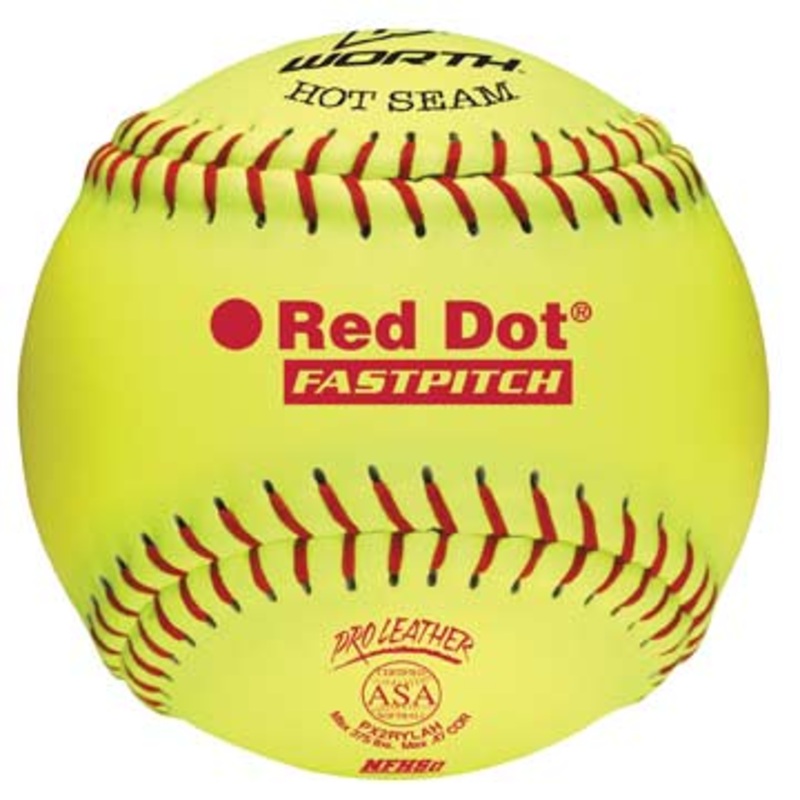 Worth 12″ Red Dot Fastpitch Softball