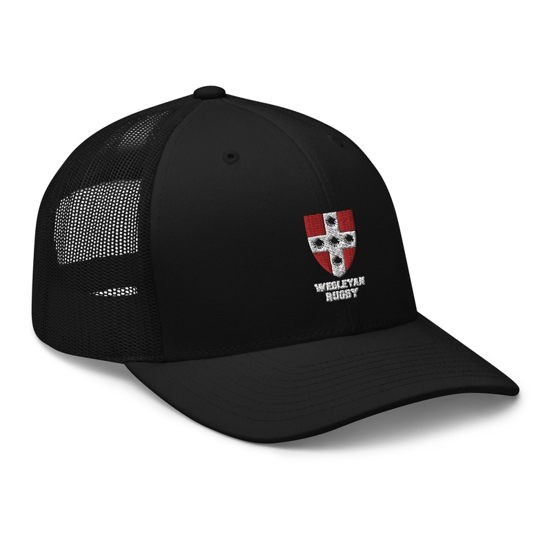 Wesleyan Rugby Trucker Cap Black