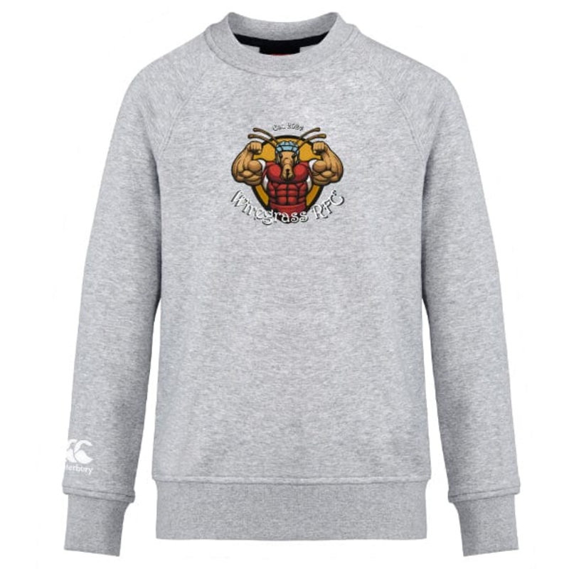 Wiregrass Rugby Club Crew Sweatshirt by Canterbury XS Grey