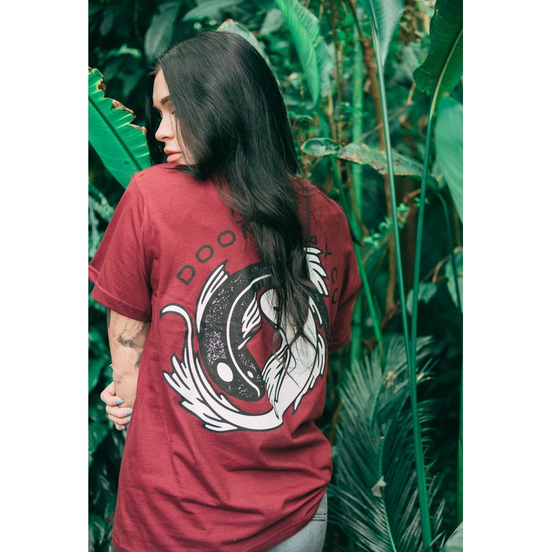 Yin-yang Burgundy T-shirt XS