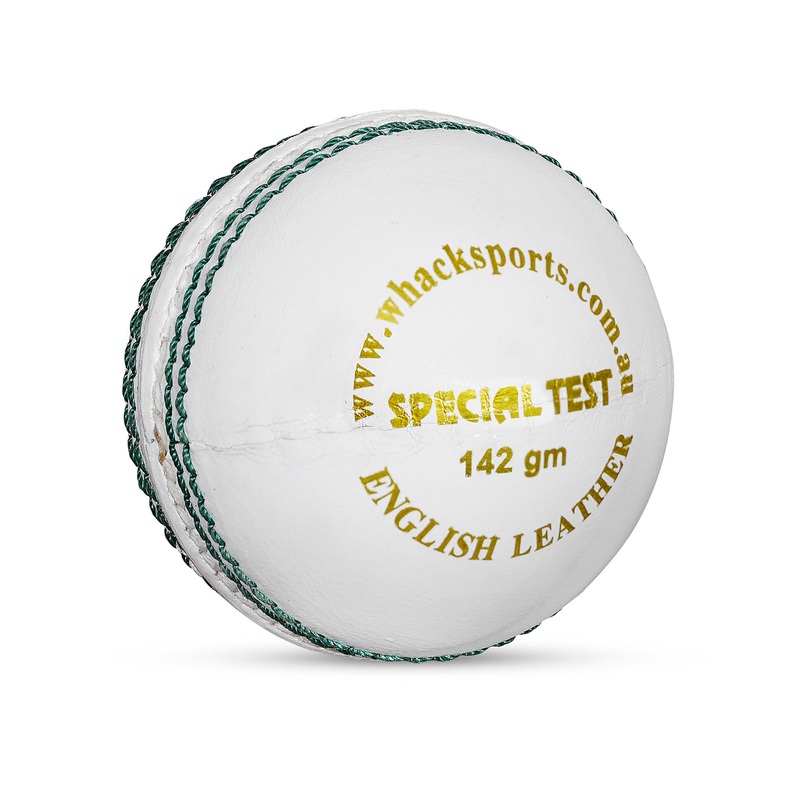 WHACK Special Test English Leather Cricket Ball – 4 piece – 142gm – White 142gm White