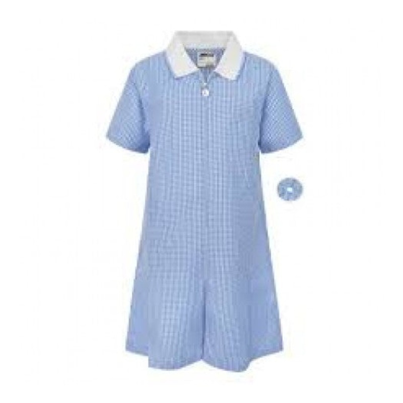 Zeco Gingham Dress (Sky) 3/4 Years SKY
