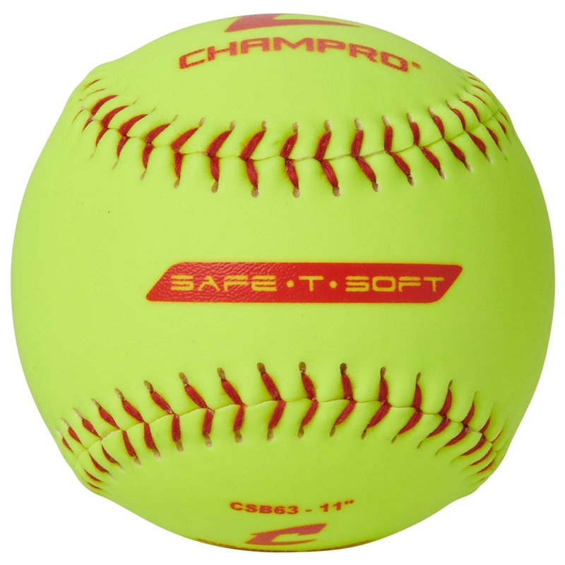 Champro 11″ Safe-T-Soft Yellow Cover Softball (Dozen)