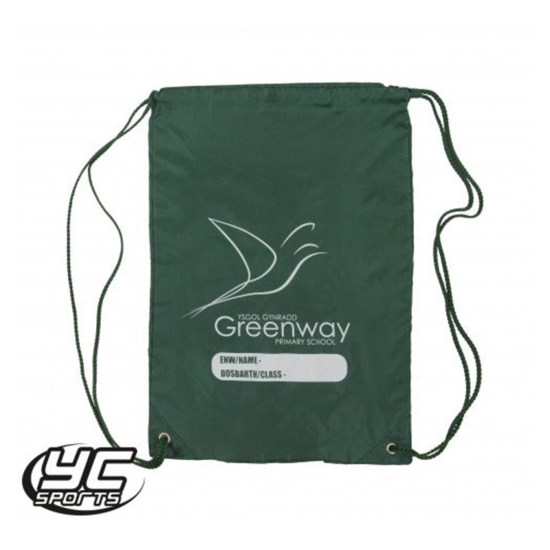 Greenway Primary School Gymsack O/S BOTTLE GREEN