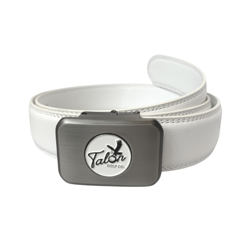 White Eagle Leather Belt with Magnetic Ball Marker