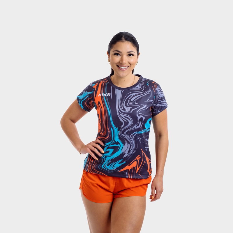 Aixo Chrome Womens T Shirt Graphite GRAPHITE XS