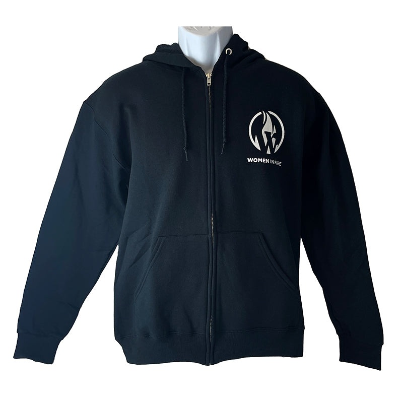 Women in Fire Full-Zip Hooded Sweatshirt -Black Black Small