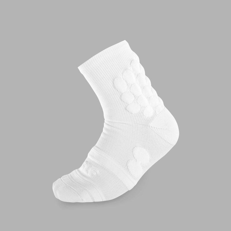 White Football Padded Short Kids Socks White Kids