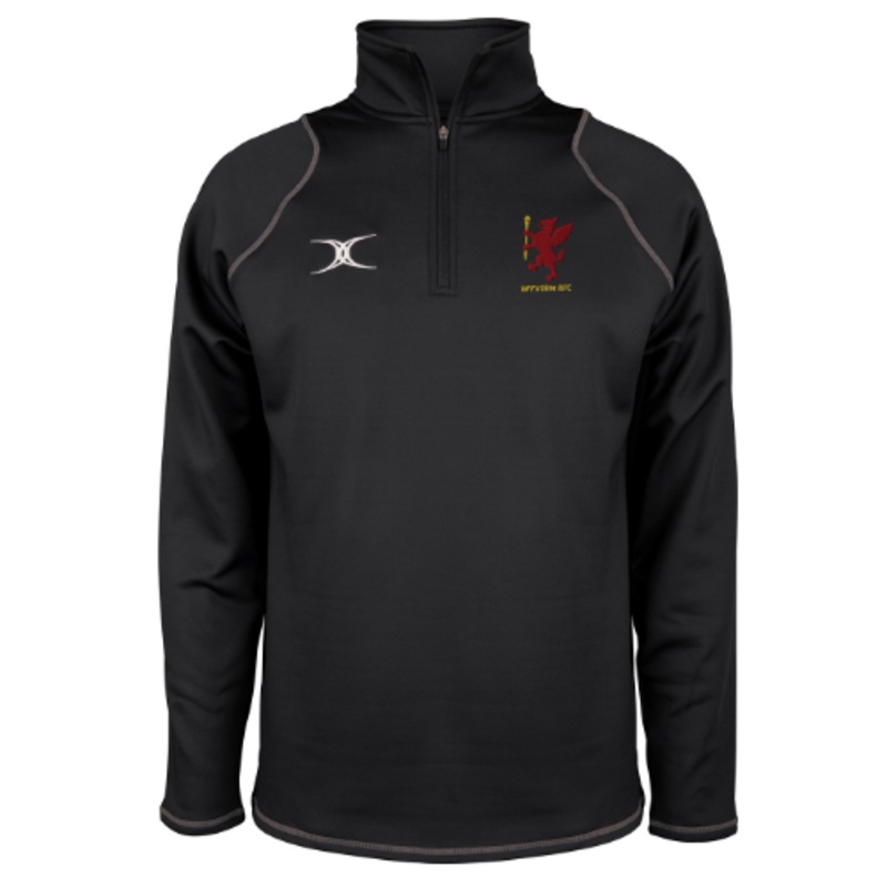 Wyvern RFC Senior’s Black Quest Mens 1/4 Zip Fleece Extra Small