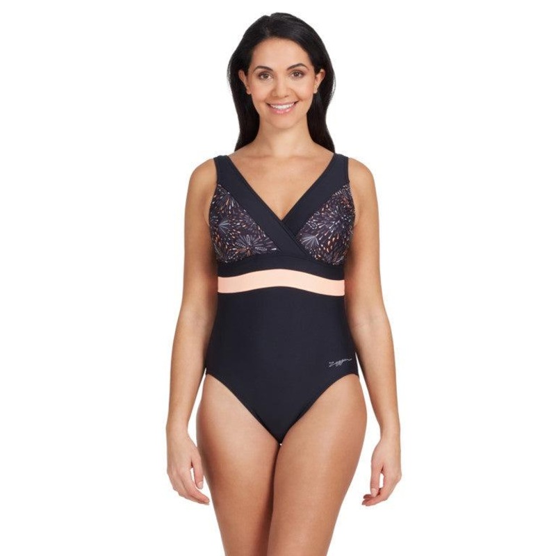 Zoggs Gemini Square Back Ladies Swimming Costume 10