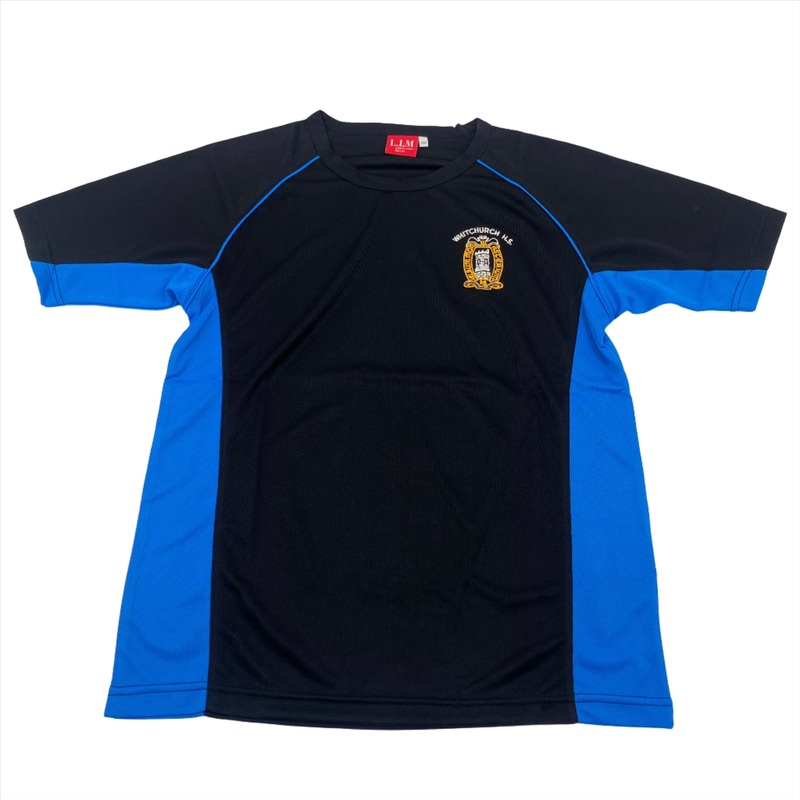 Whitchurch High School Regular Fit PE T-Shirt JS 9/10 BLACK/SKY