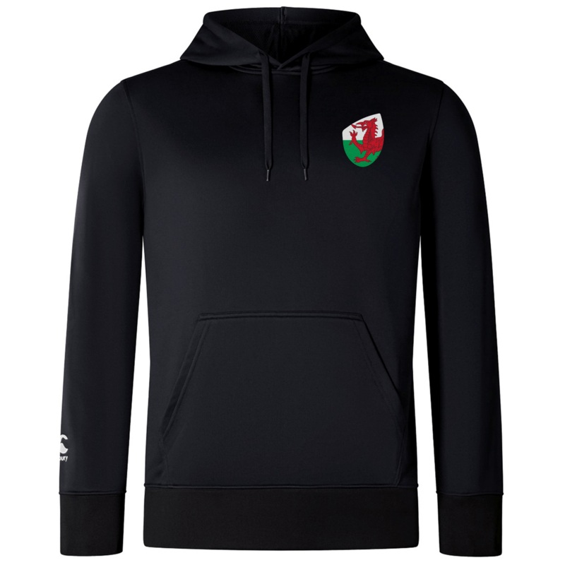 Wales Shield Club Lightweight Hoodie S Black