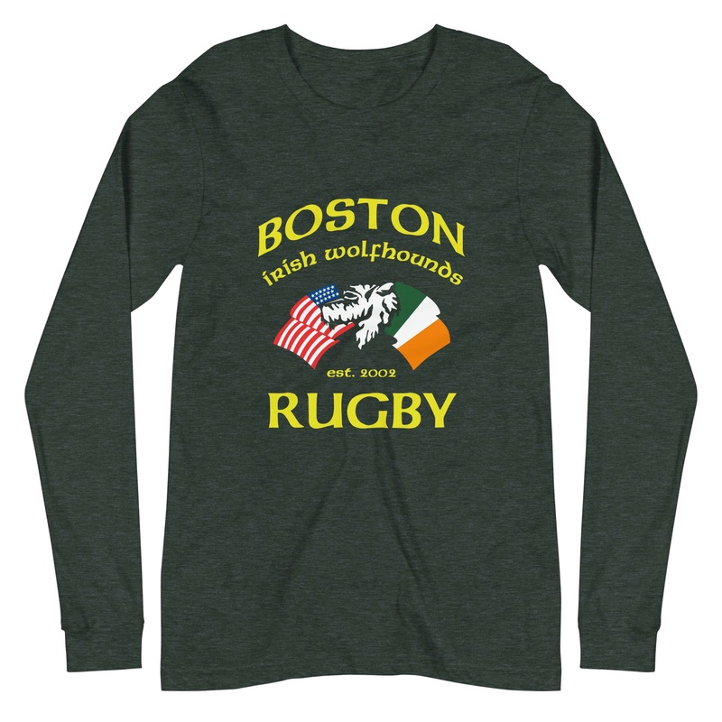 Boston Irish Wolfhounds YRFC LS Social T-Shirt Heather Forest XS