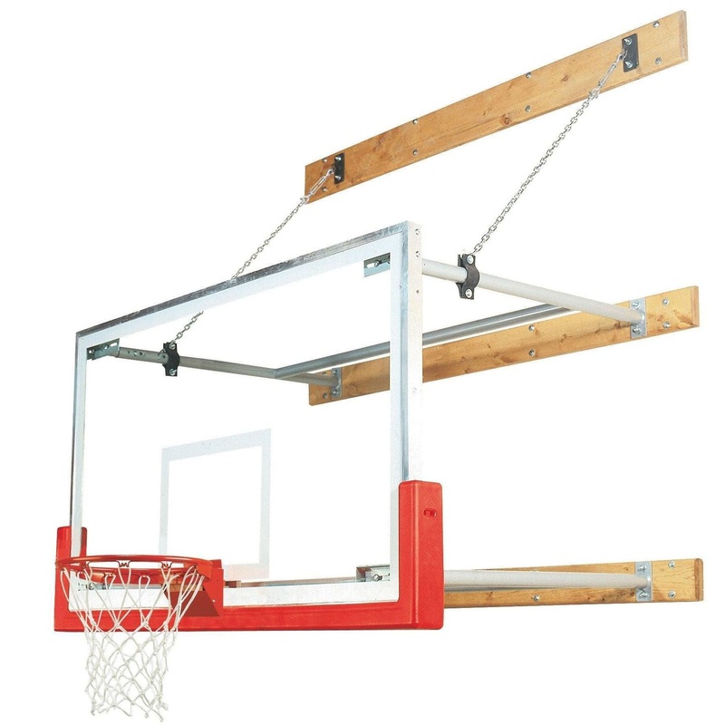 Bison 4′-6′ Stationary Competition Basketball Package Cardinal
