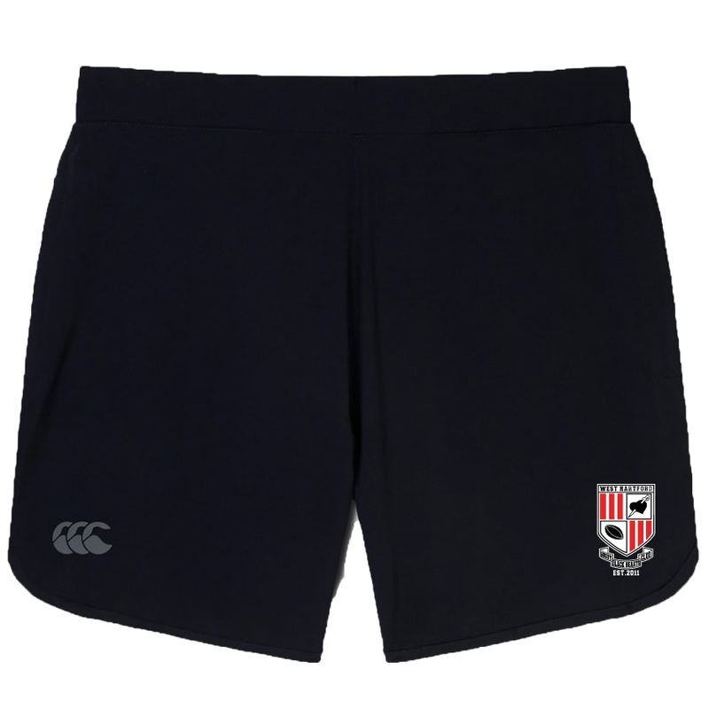 West Hartford Rugby Elite Woven Short by Canterbury XS Black