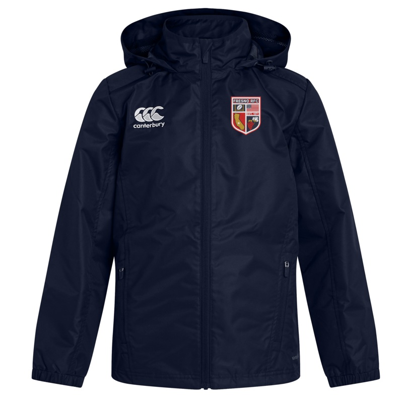 Fresno RFC Club Vaposhield Full Zip Rain Jacket by Canterbury XS Navy