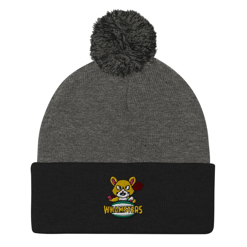 Whamsters Pom Pom Beanie Dark Heather Grey/ Black