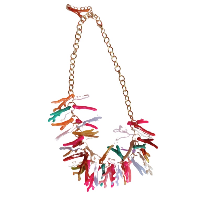 Coral Multi Charm Necklace