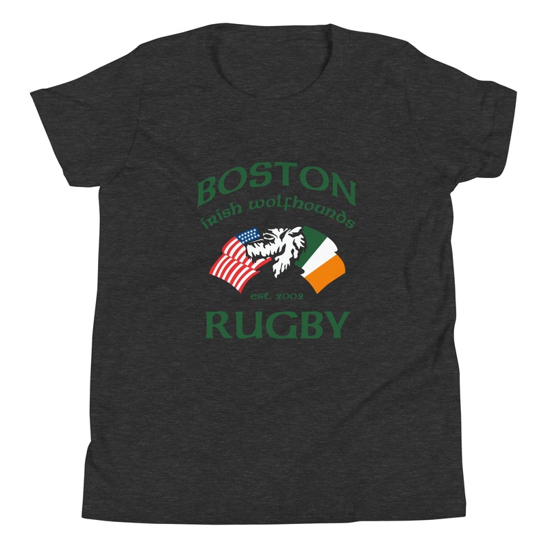 Boston Irish Wolfhounds YRFC Youth Social Tee Dark Grey Heather S