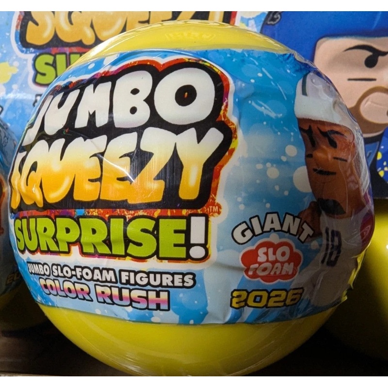 1 CAPSULE 2026 NFL Football JUMBO SQUEEZY MATE BLIND PACK 5″ SLOW RISE FOAM