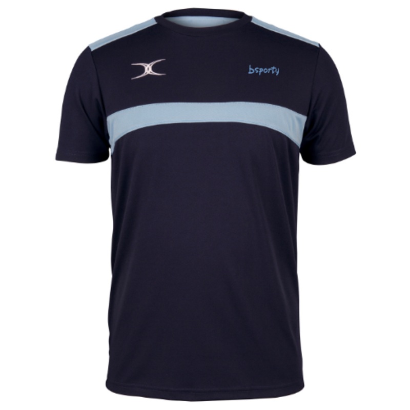 bsporty Adult’s Dark Navy / Sky Photon Mens Tee Small